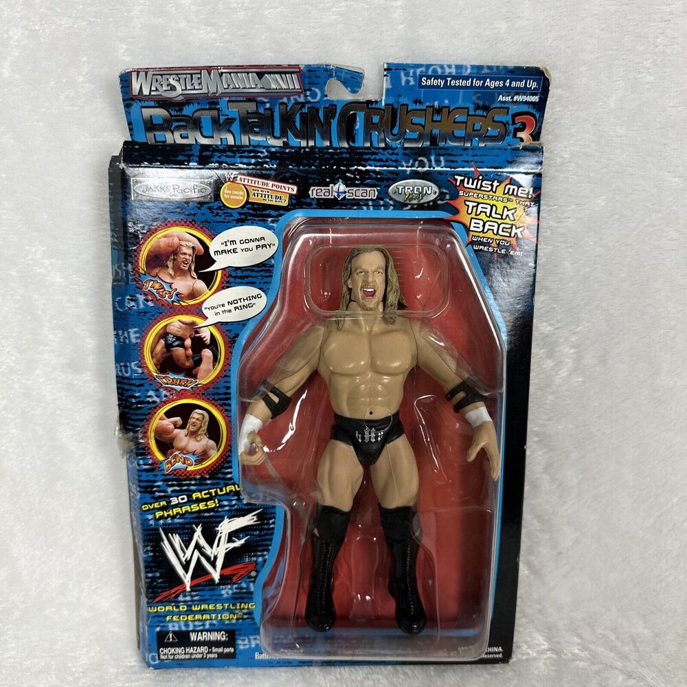 WORKING WWF BackTalkin' Crushers 3‎ Triple H Wrestlemania XVII 2000 WWE VTG HHH